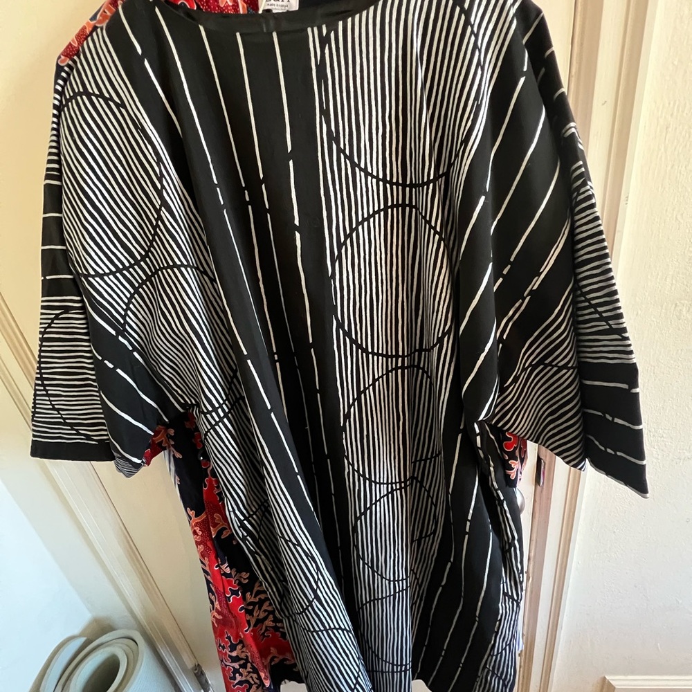 Black and Silver Kimono Dress SOU SOU